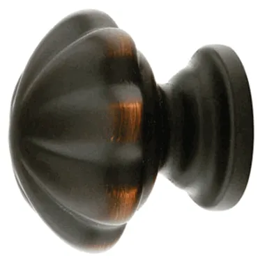 1 3/4 Inch Solid Brass Melon Cabinet & Furniture Knob