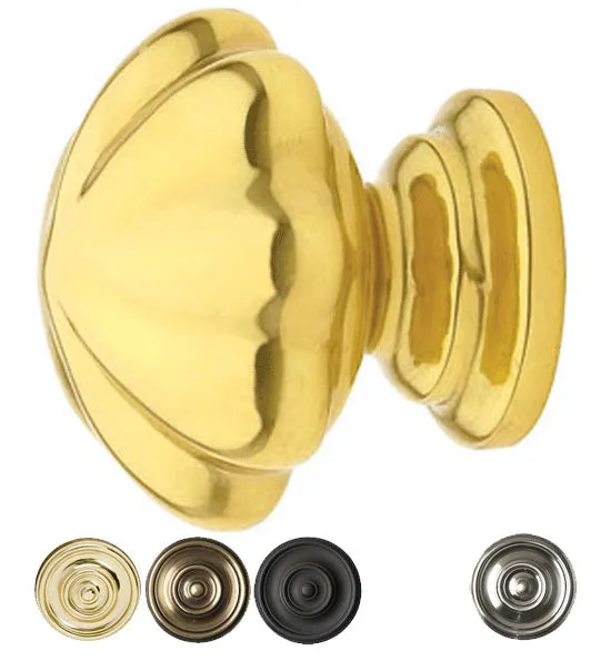 1 3/4 Inch Solid Brass Melon Cabinet & Furniture Knob