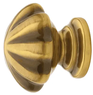 1 3/4 Inch Solid Brass Melon Cabinet & Furniture Knob