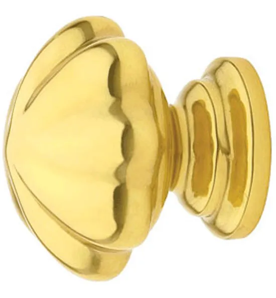 1 3/4 Inch Solid Brass Melon Cabinet & Furniture Knob