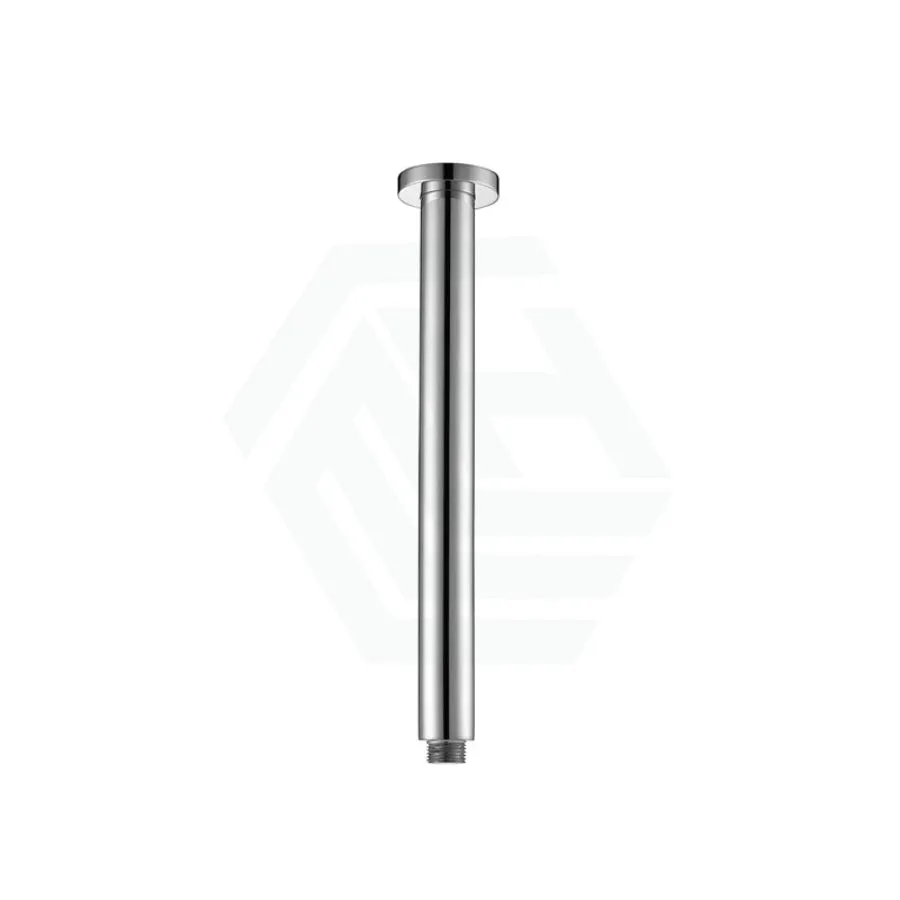 100mm/470mm Brass Round Vertical Shower Arm Chrome