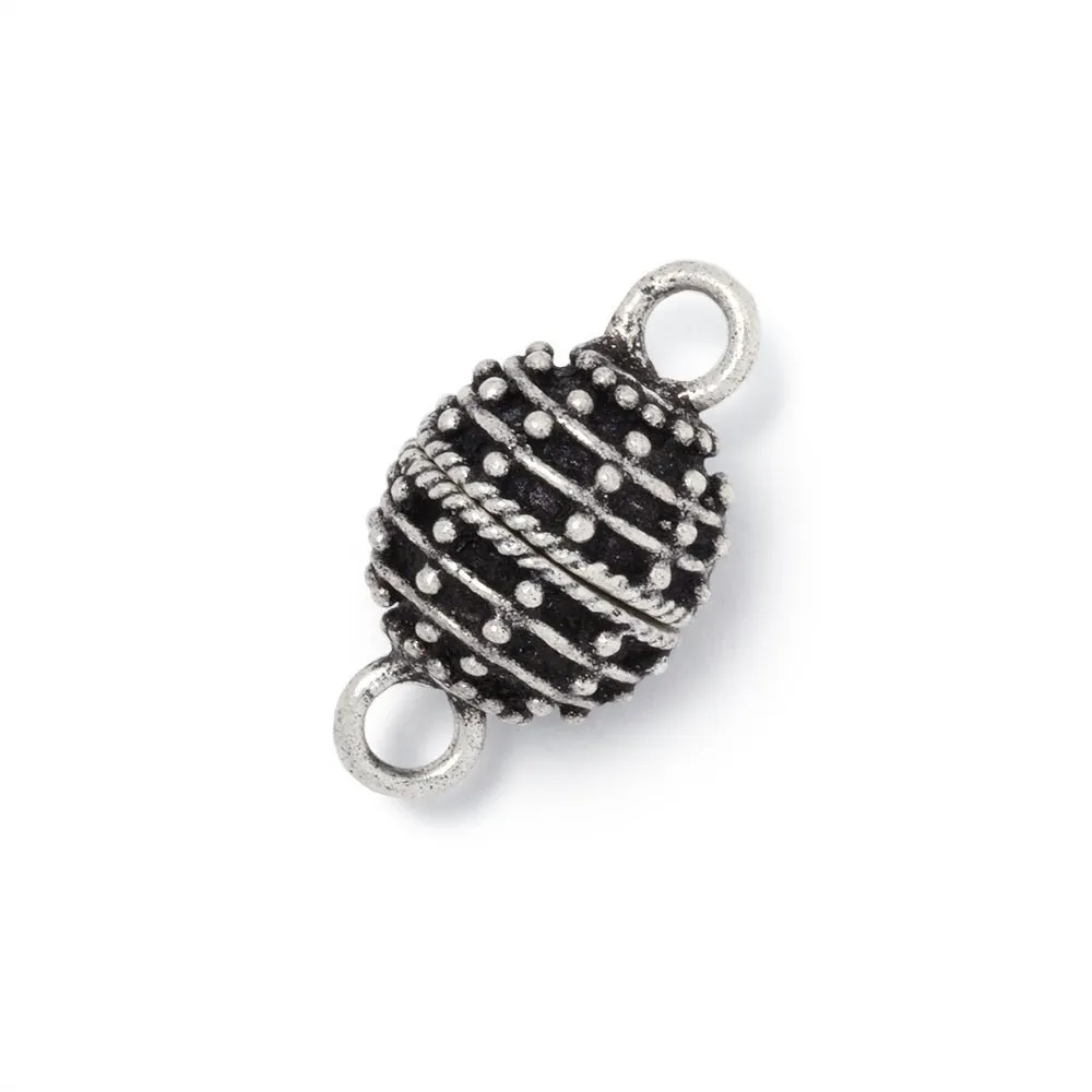 10mm Miligrain Beehive Design Magnetic Clasp 1 piece