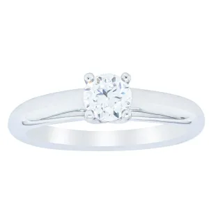 18ct White Gold .50ct Diamond Tulip Ring