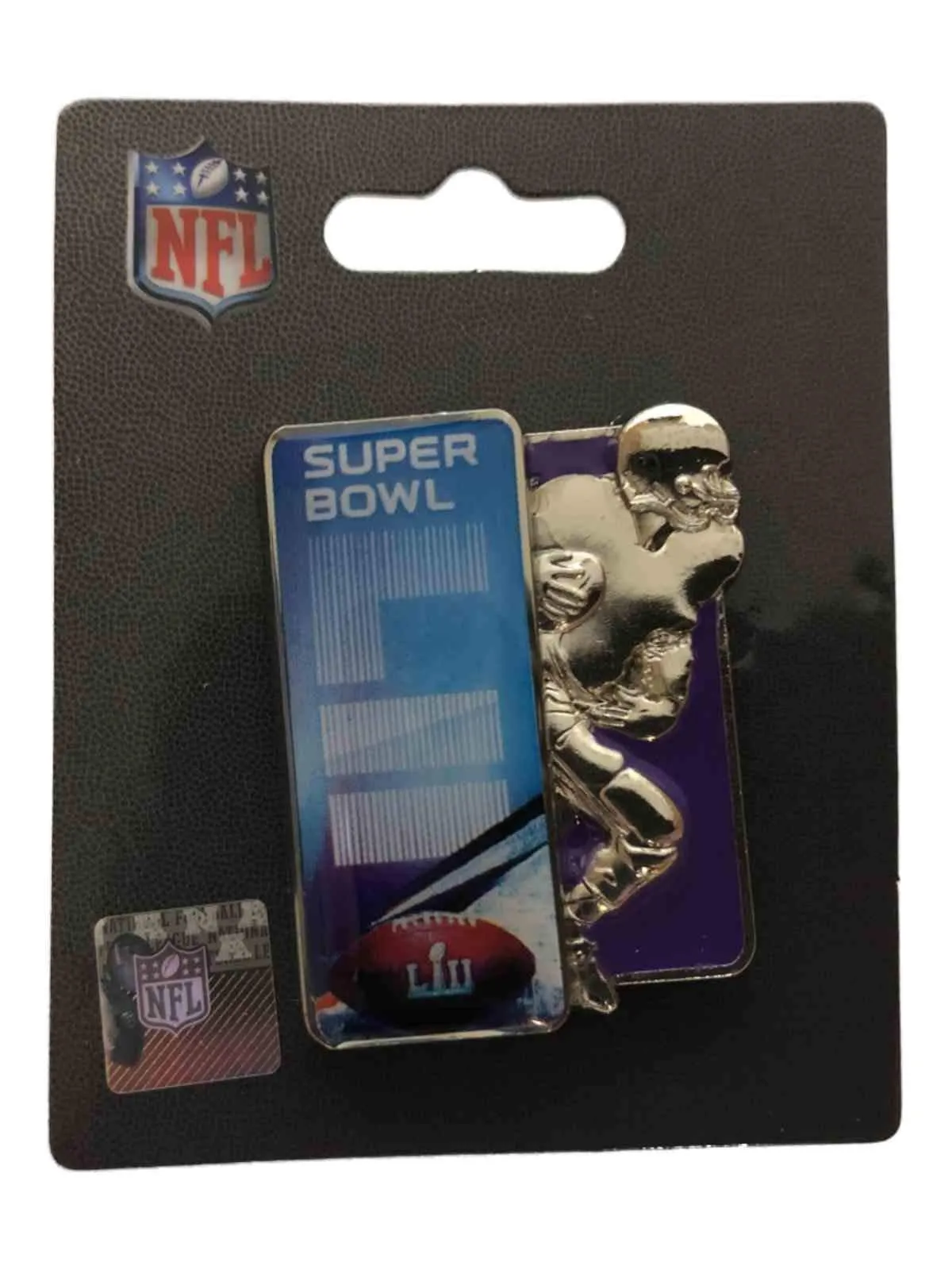 2018 Super Bowl 52 LII Minnesota Sculpted Football Player Aminco Metal Lapel Pin