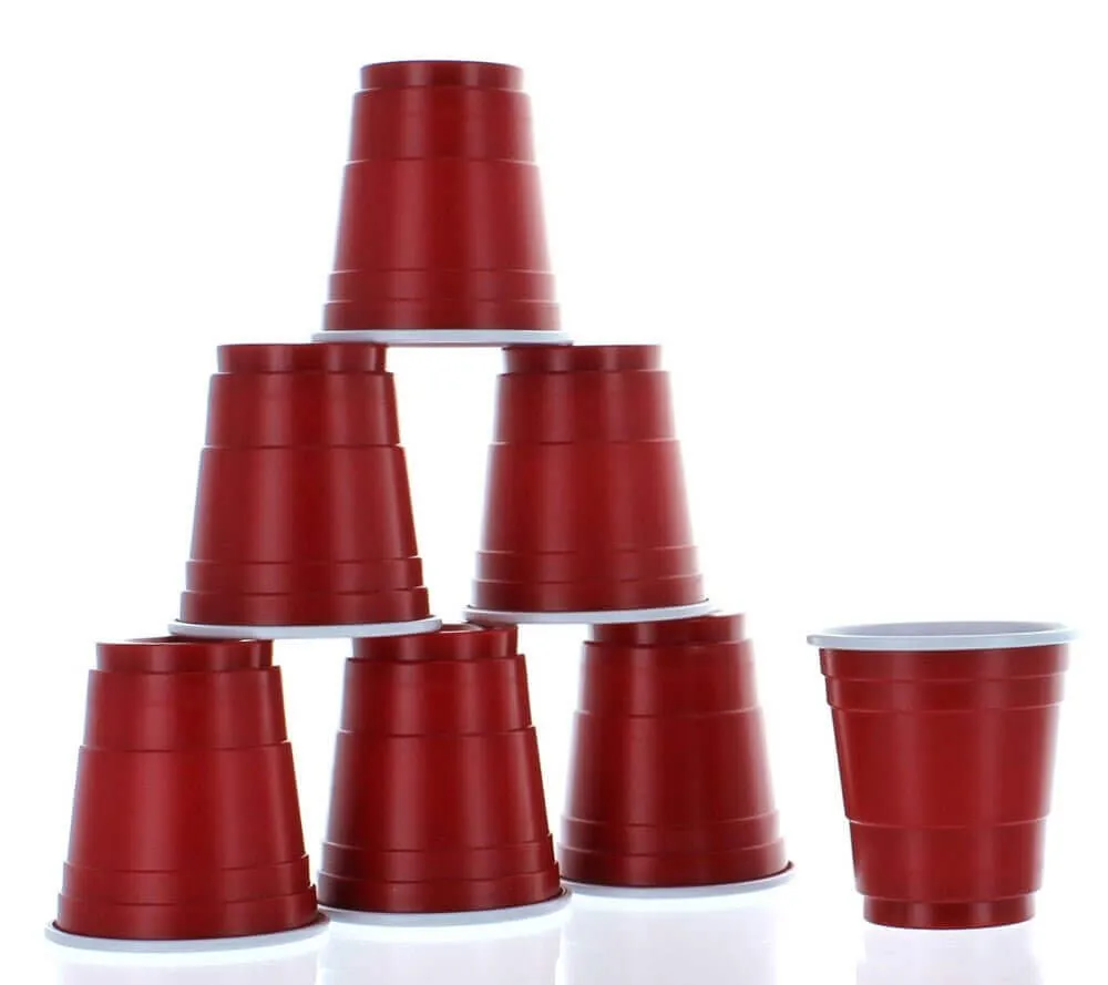 2oz Red Mini Party Cup Shot Glasses (20ct)