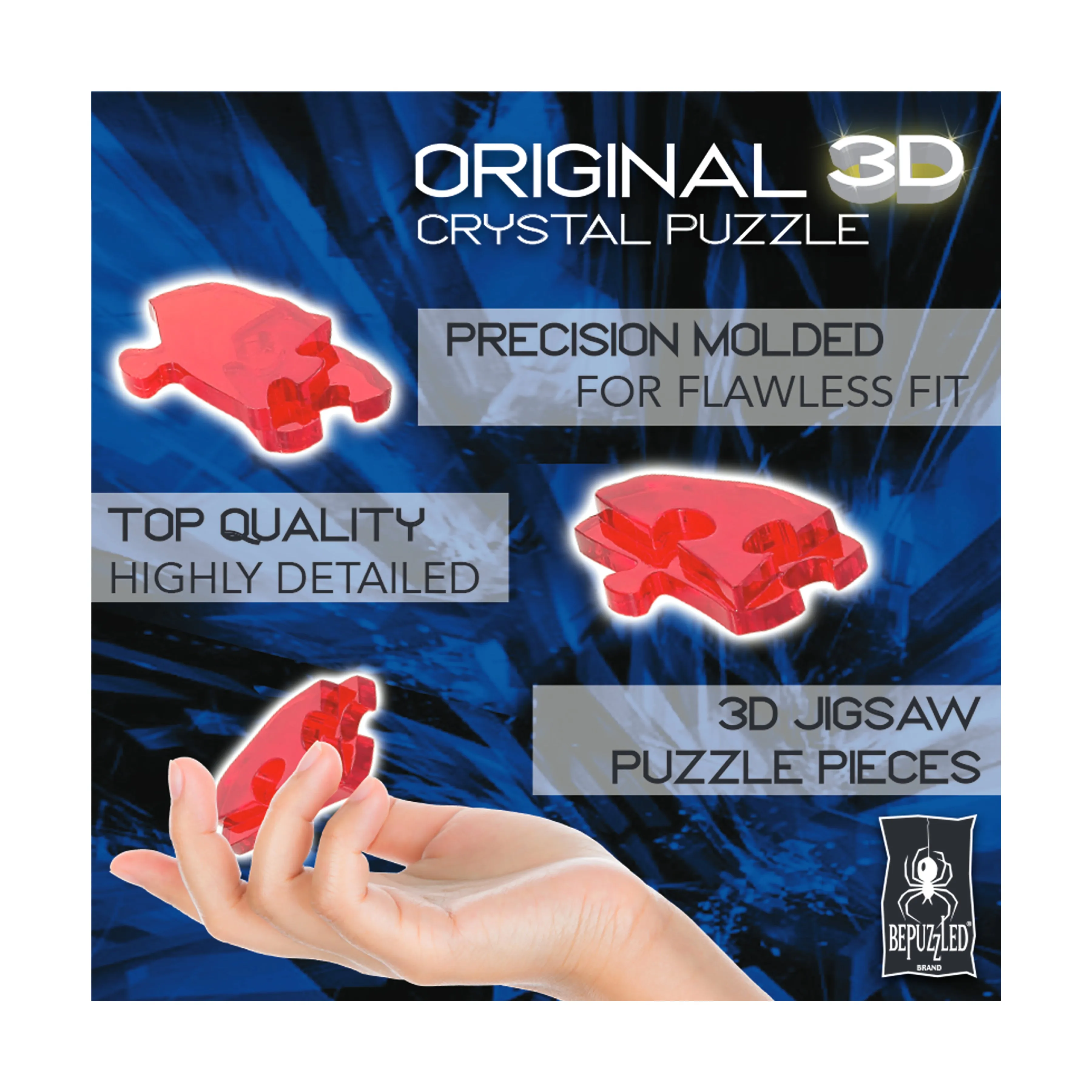 3D Crystal Puzzle - Owl (Blue): 42 Pcs