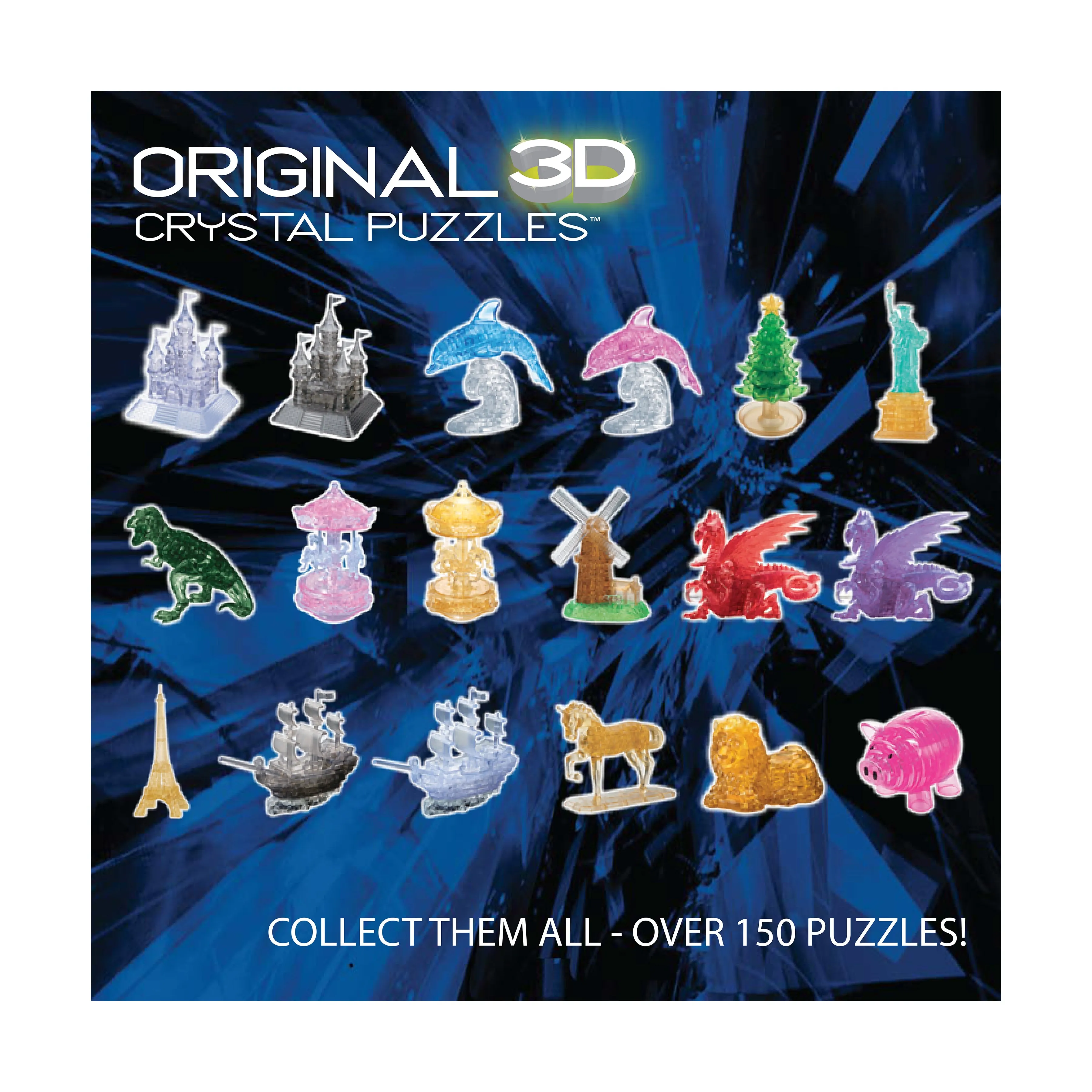 3D Crystal Puzzle - Owl (Blue): 42 Pcs