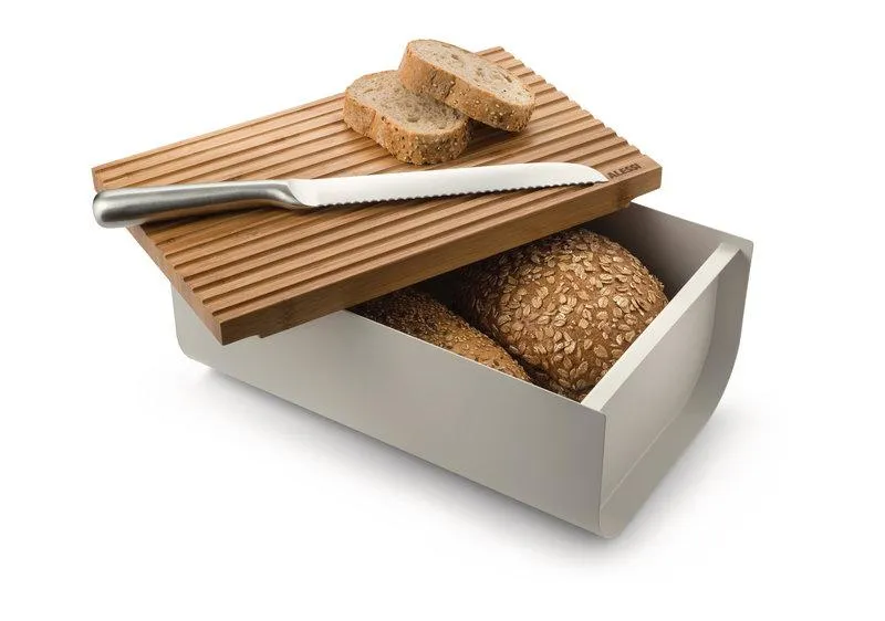 Alessi Mattina Bread Box Grey