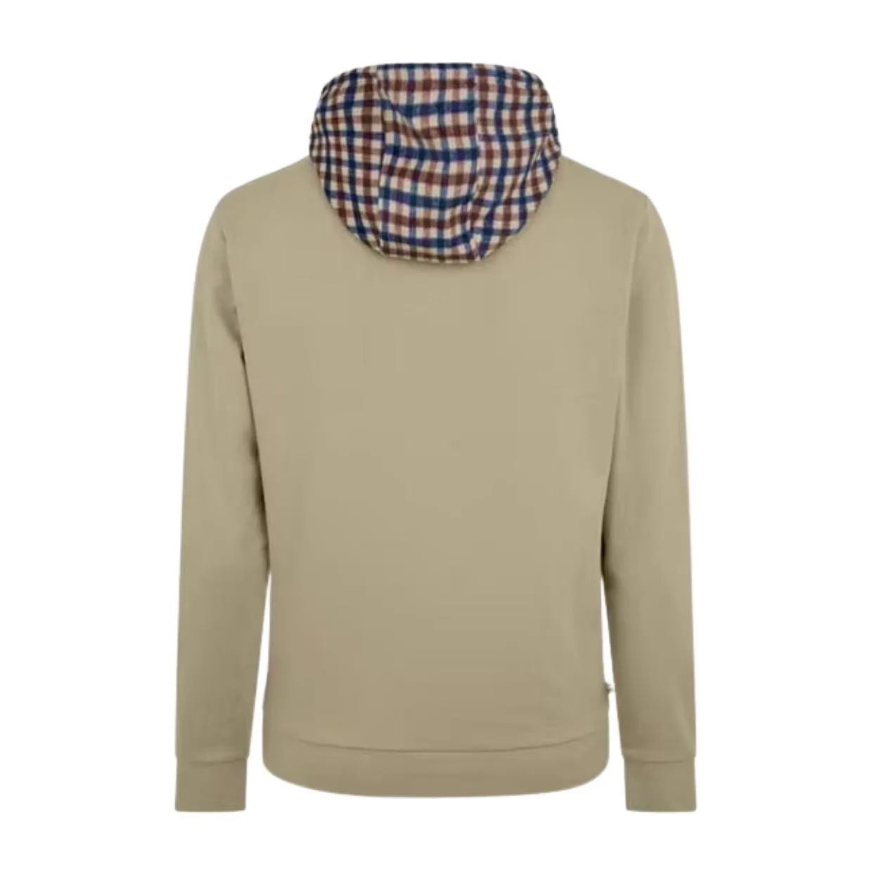 Aquascutum Active Club Check Beige Merino Hoodie