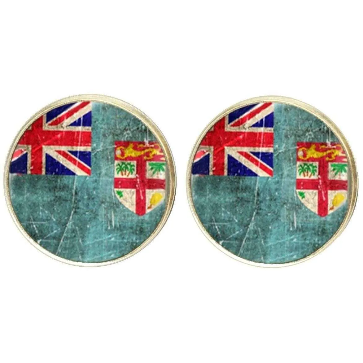 Bassin and Brown Union and St George Faded Flag Cufflinks - Red/White/Blue