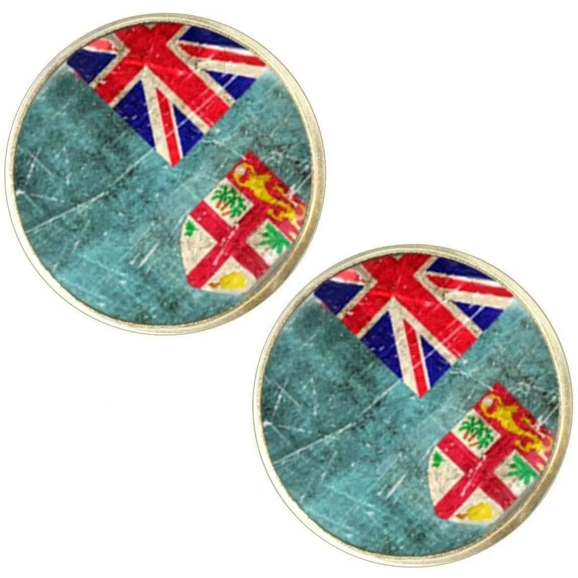 Bassin and Brown Union and St George Faded Flag Cufflinks - Red/White/Blue