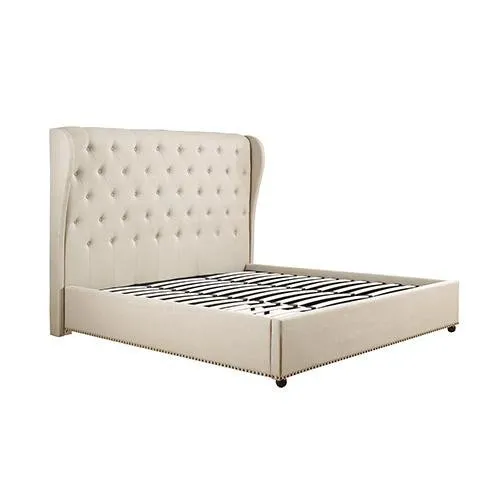 Bedzy Luxe French Provincial King Size Bed Frame - Beige