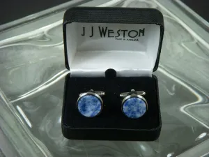 Boy's Cuff Links 11536 Blue/Silver