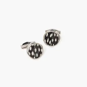 Brackish Bear Guinea Feather Cufflinks