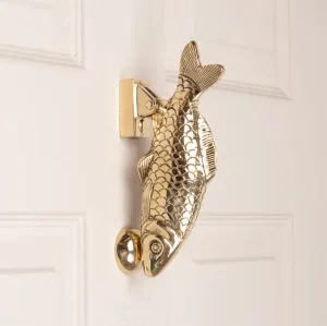 Brass Carp Door Knocker