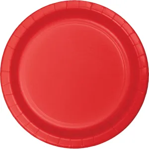 Bulk Classic Red 8.75 inch Paper Dinner Plates (900 per Case)