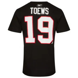 Chicago Blackhawks Mens Black Jonathan Toews Player Tee