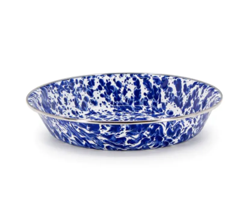 Cobalt Swirl Pie Plate