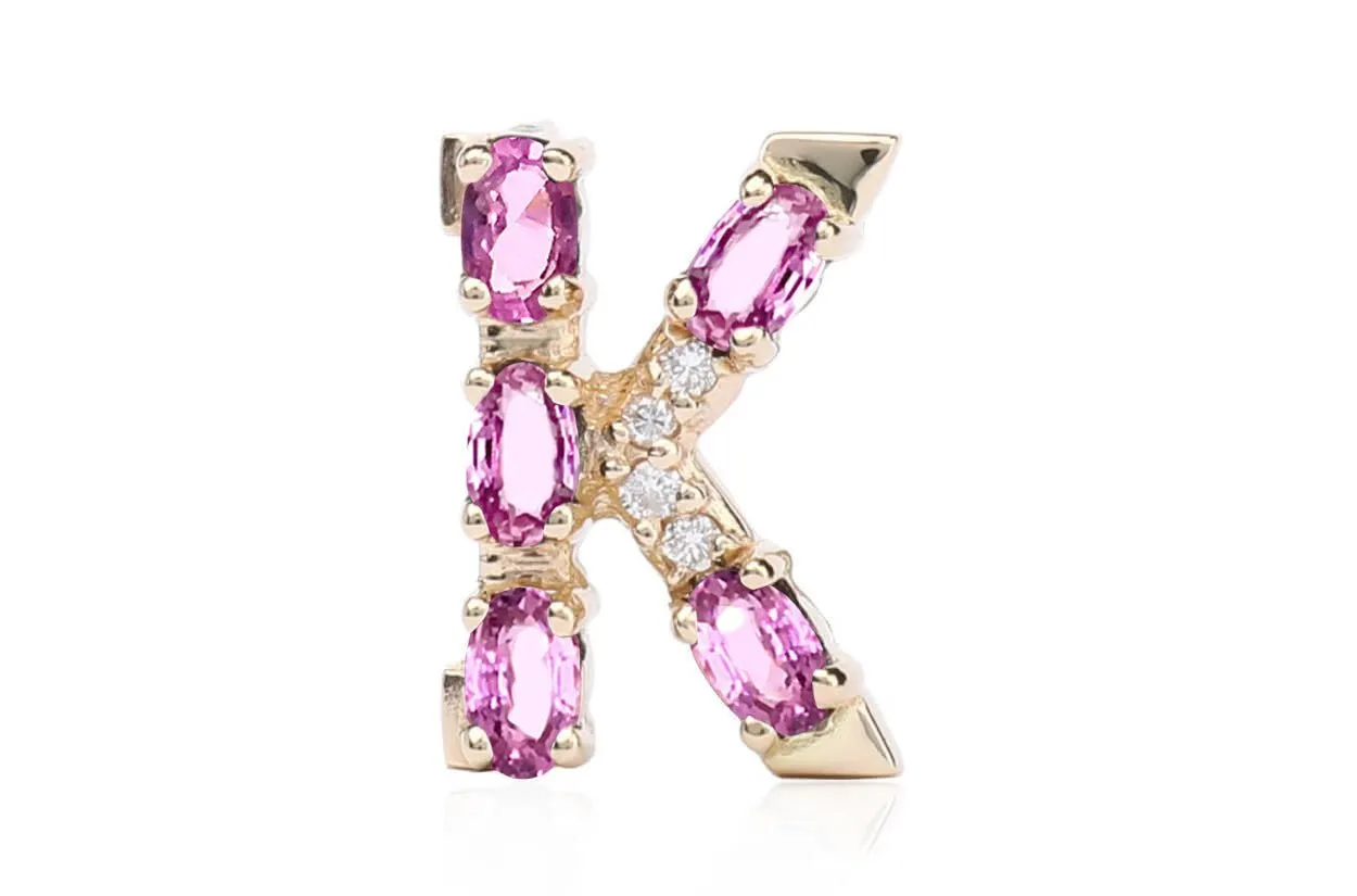 Cufflinks Letter K Initial 18kt Gold