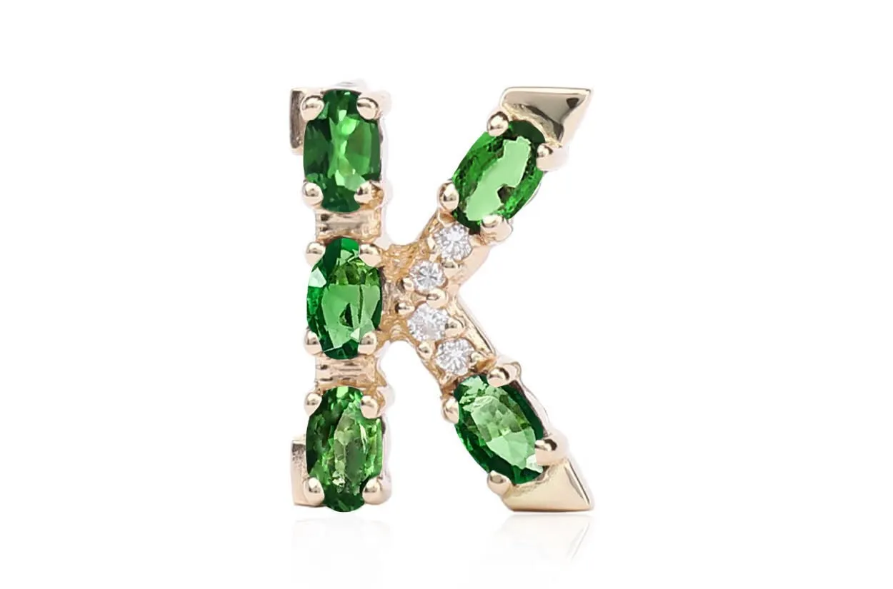 Cufflinks Letter K Initial 18kt Gold