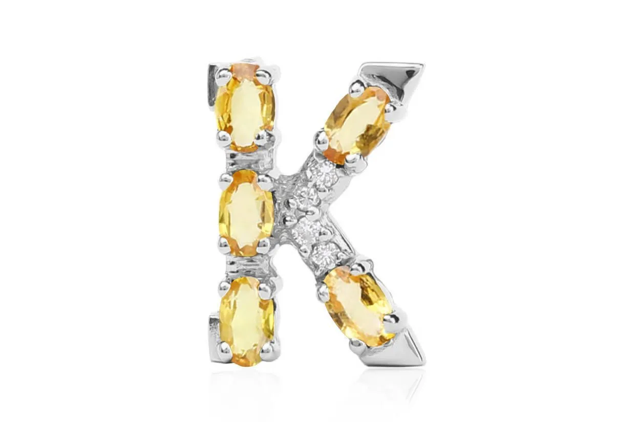 Cufflinks Letter K Initial 18kt Gold