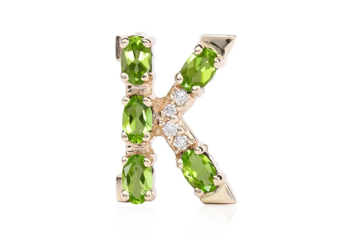 Cufflinks Letter K Initial 18kt Gold