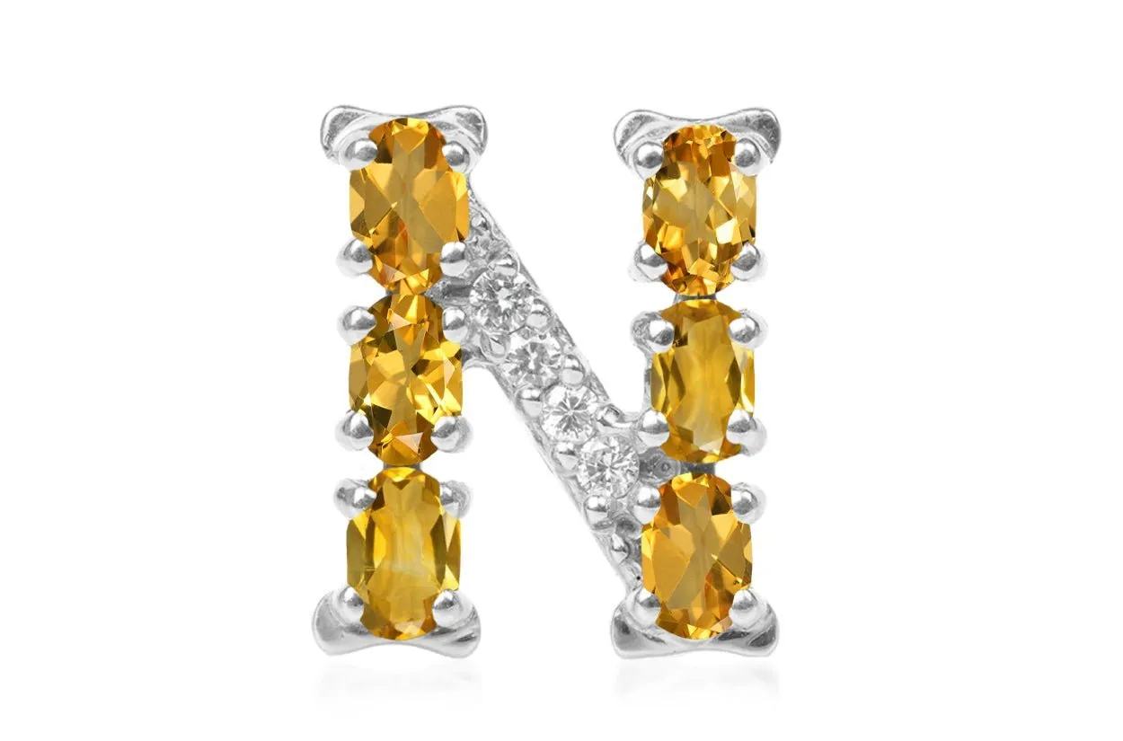 Cufflinks Letter N Initial 18kt Gold