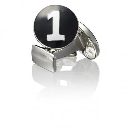 Cufflinks | The Racer | Silver | Black & White