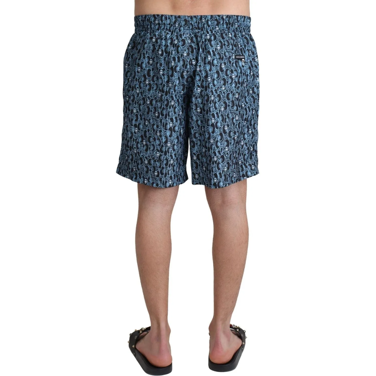 Dolce & Gabbana Chic Blue Drawstring Swim Trunks