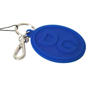 Dolce & Gabbana Chic Brass and Rubber Logo Keychain