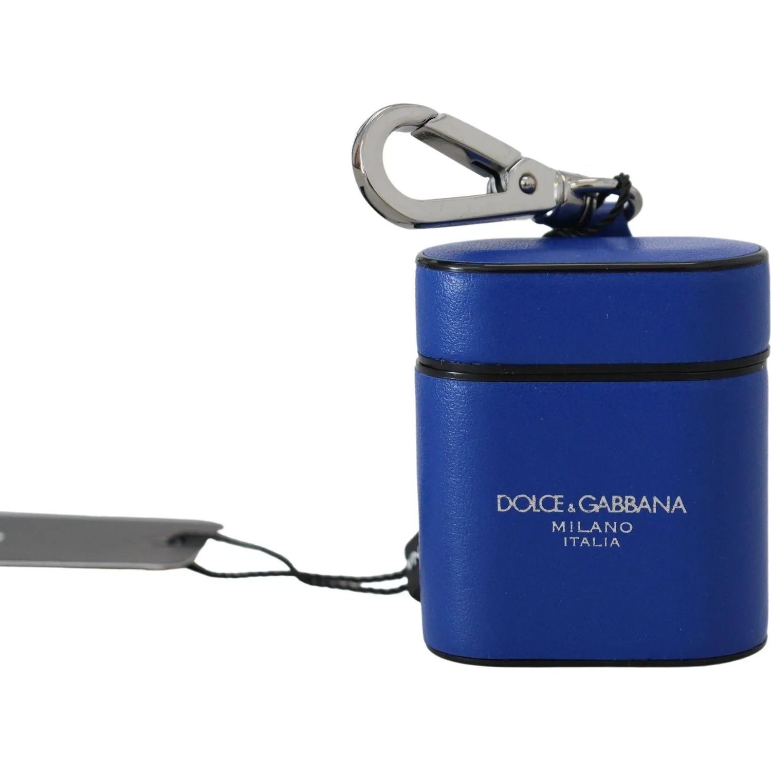 Dolce & Gabbana Elegant Blue Leather Airpods Case