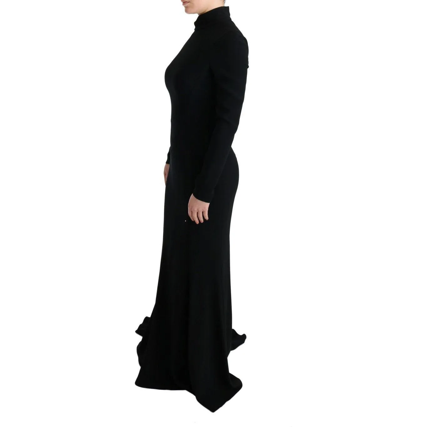 Dolce & Gabbana Elegant Full Length Sheath Gown in Black