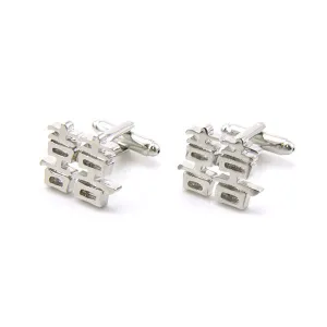 Double Happiness Sliver Cufflinks