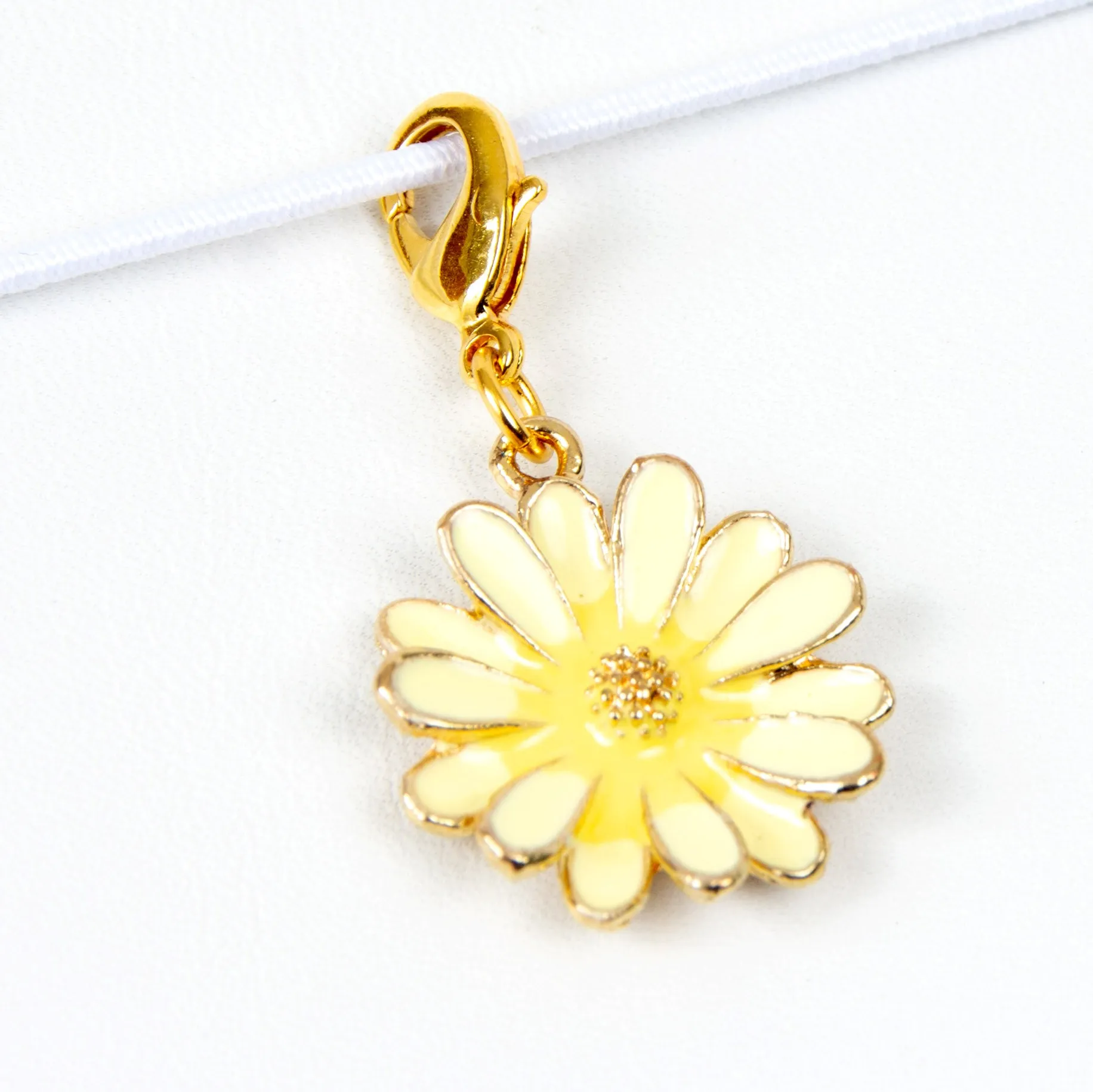 Enamel Daisy Charm - 4 Colors Available