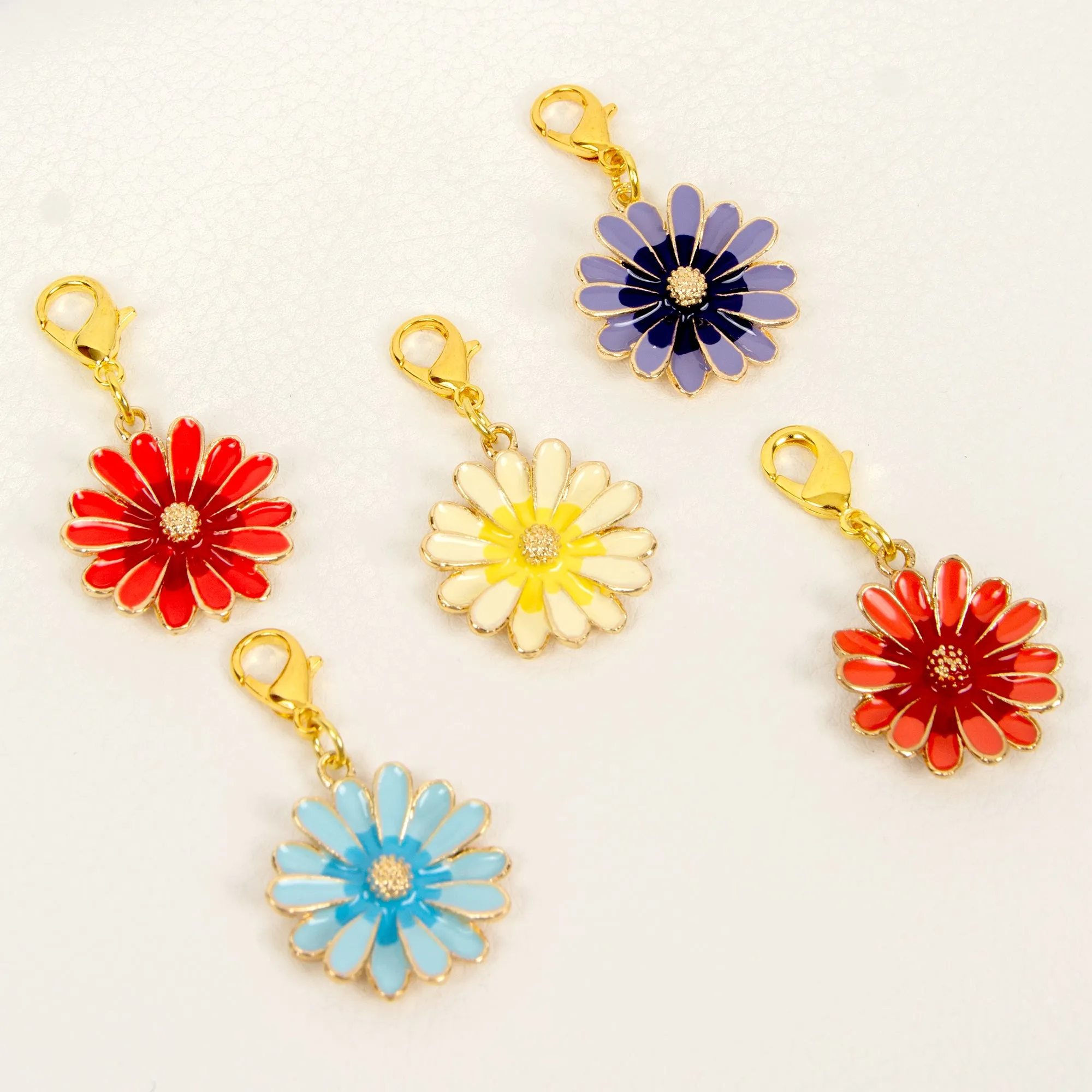 Enamel Daisy Charm - 4 Colors Available