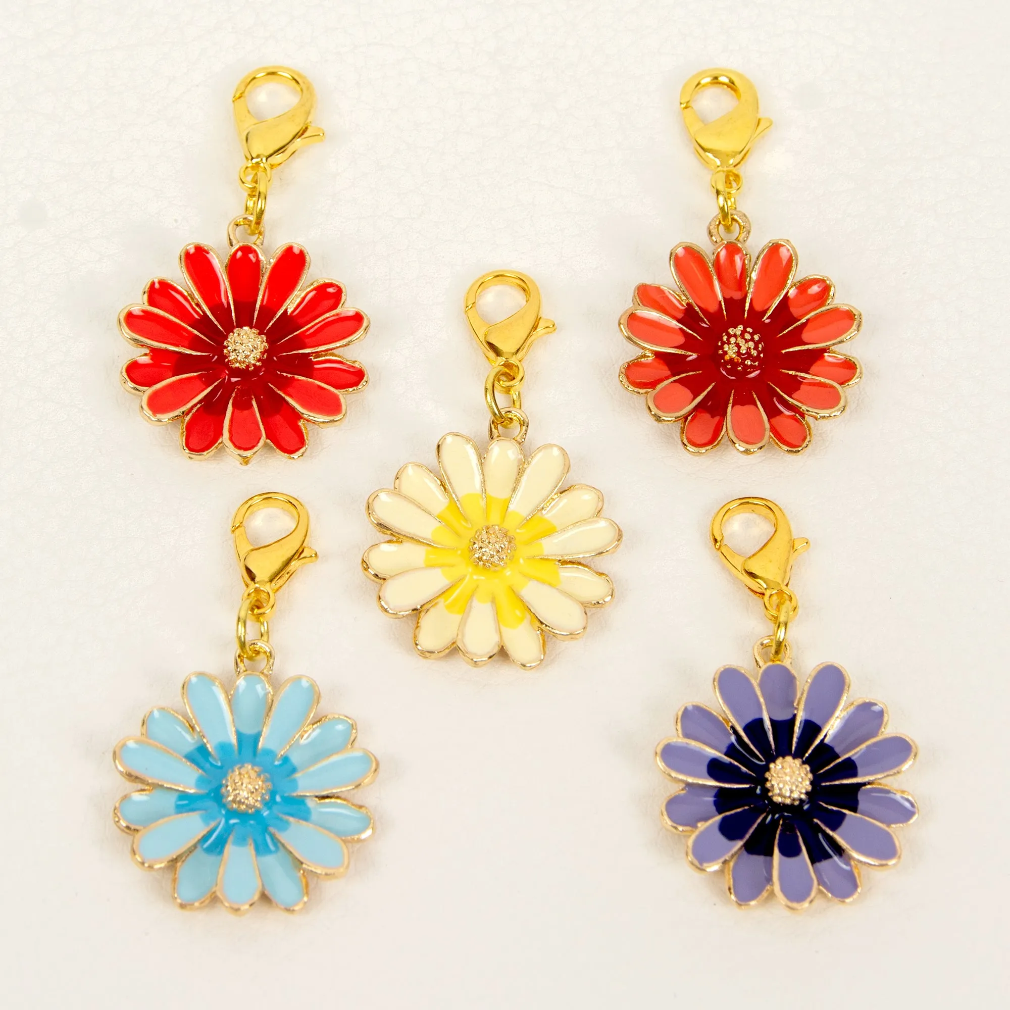 Enamel Daisy Charm - 4 Colors Available