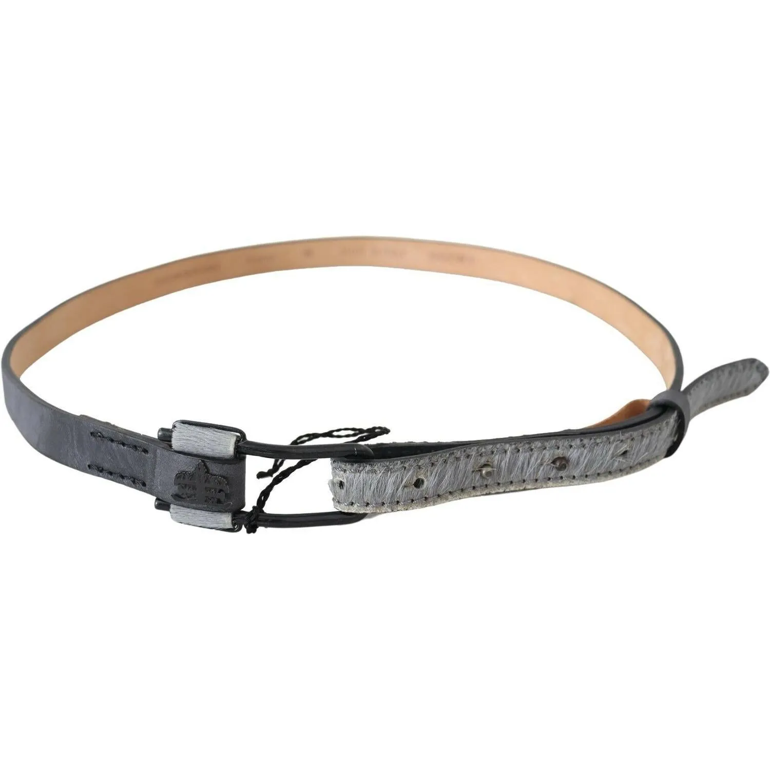 Ermanno Scervino Elegant Black Braided Leather Belt