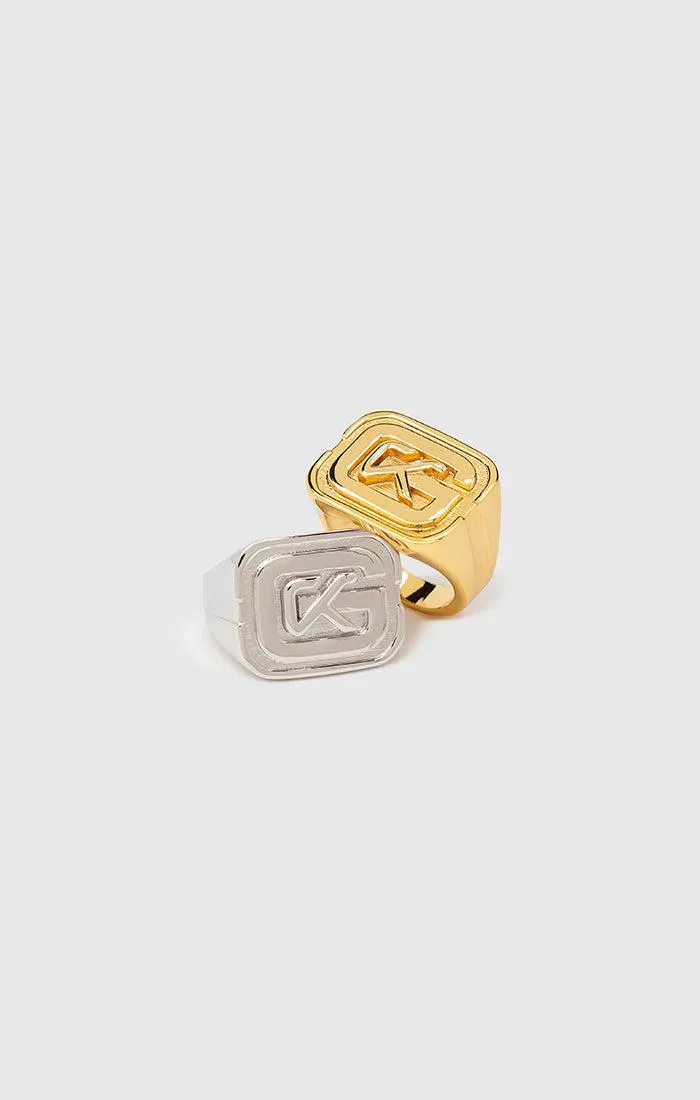 Gold GK Ring