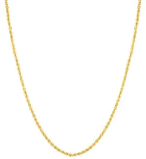 Gold Twist Rope Chain Necklace