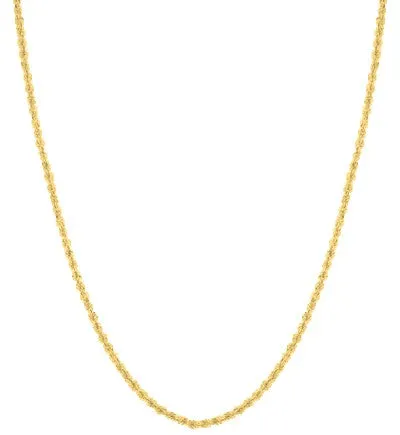 Gold Twist Rope Chain Necklace