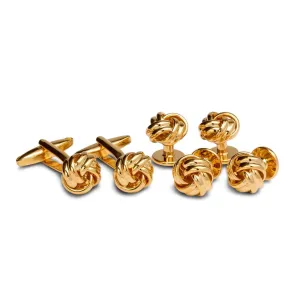 Golden Knot Cufflinks and Studs