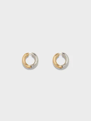 Laurie Large 18kt Gold and Palladium-Plated Hoop Earrings