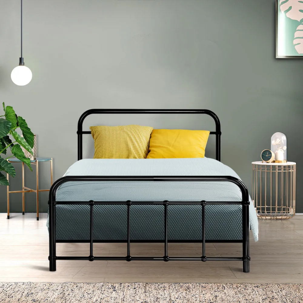 Leo Metal Single Bed Frame Black