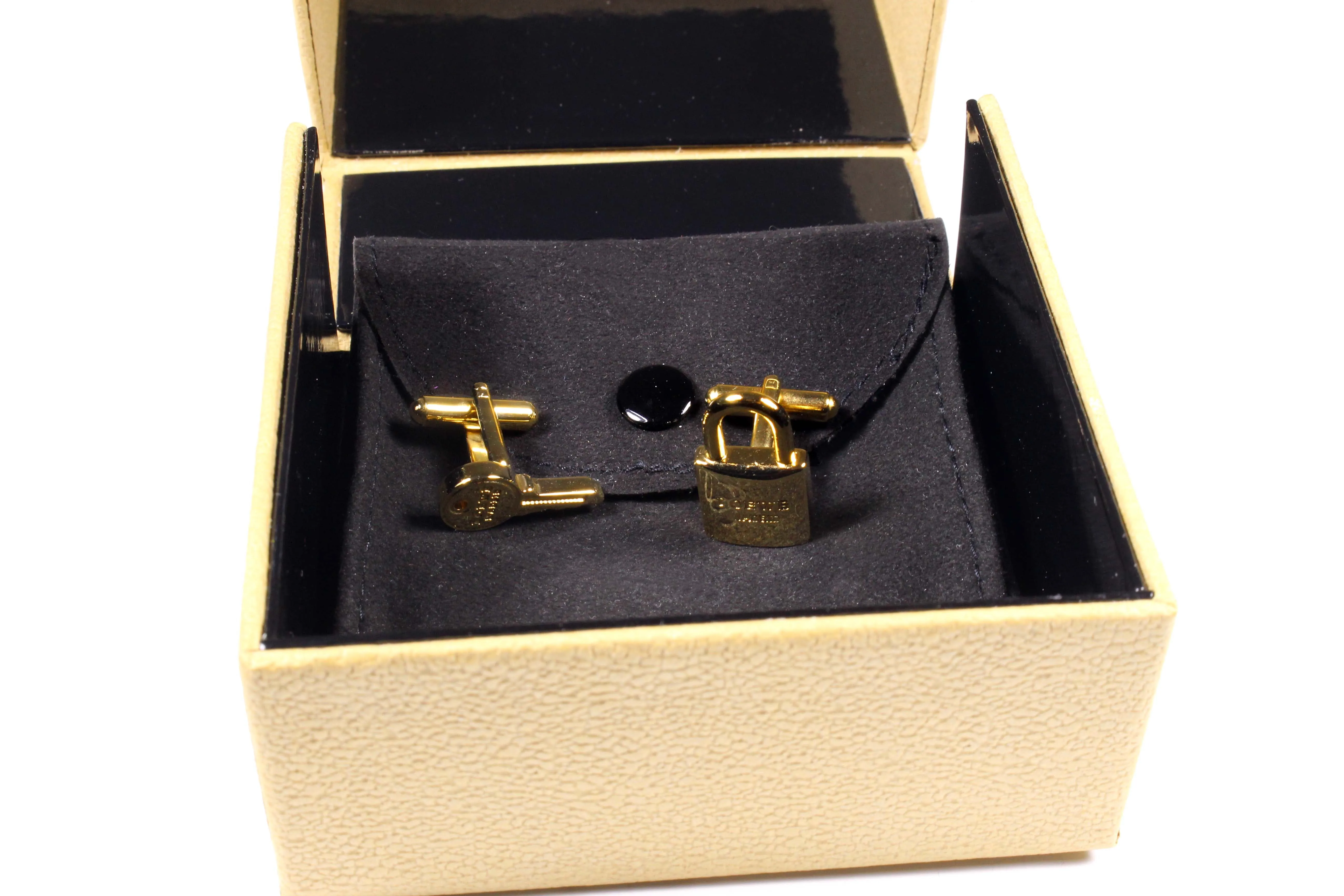 LOEWE padlock and key cufflinks