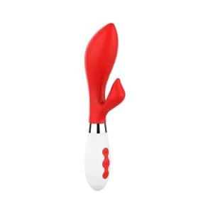 Luna Neon Achelois Ultra-soft Silicone Dual Stimulator Red