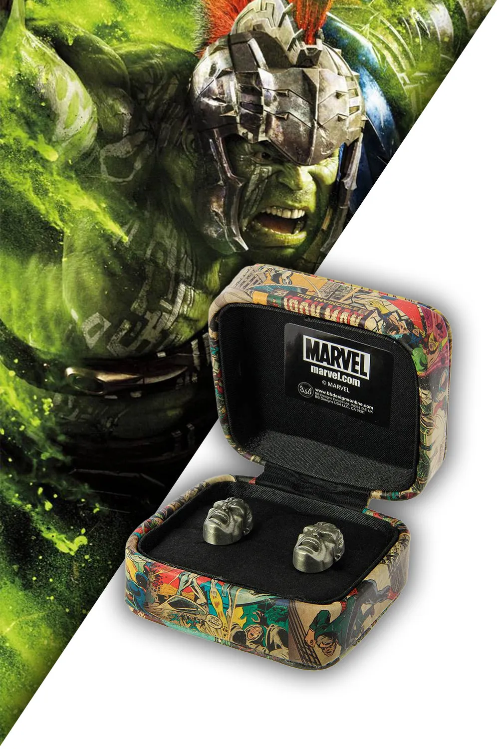 Marvel Comics Men’s Super Hero Hulk 3D Cufflinks with gift box