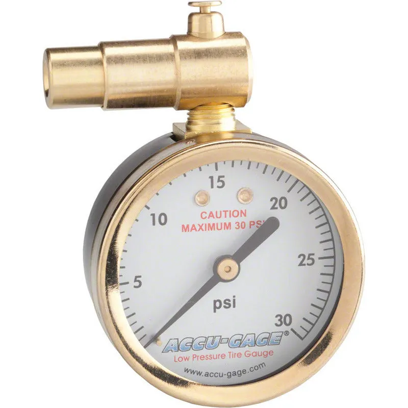 Meiser Presta-Valve Dial Gauge with Pressure Relief: 30psi