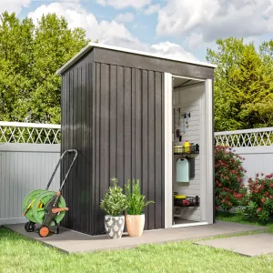 Metal Garden Shed Outdoor Tool Storage Organizer Small House