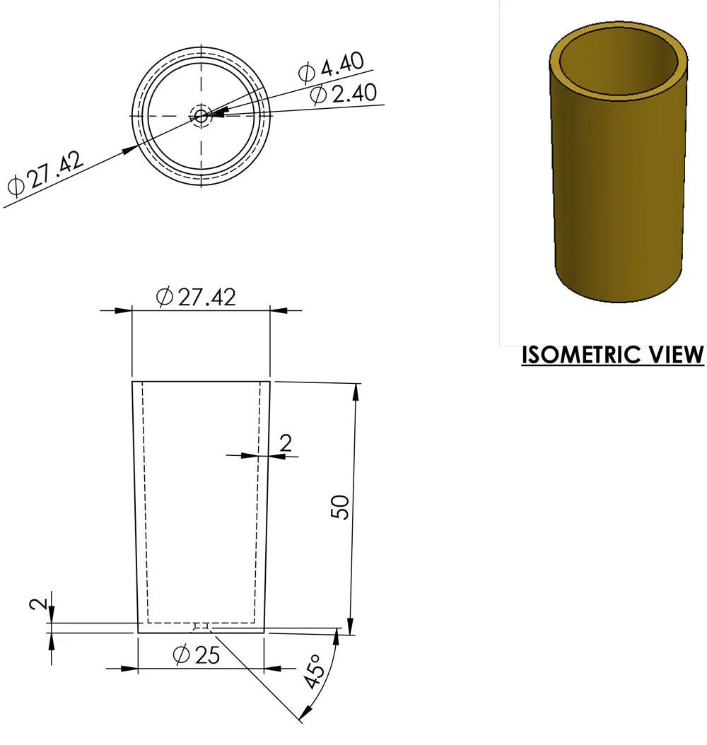 Mondrian Polished Brass Leg Cup