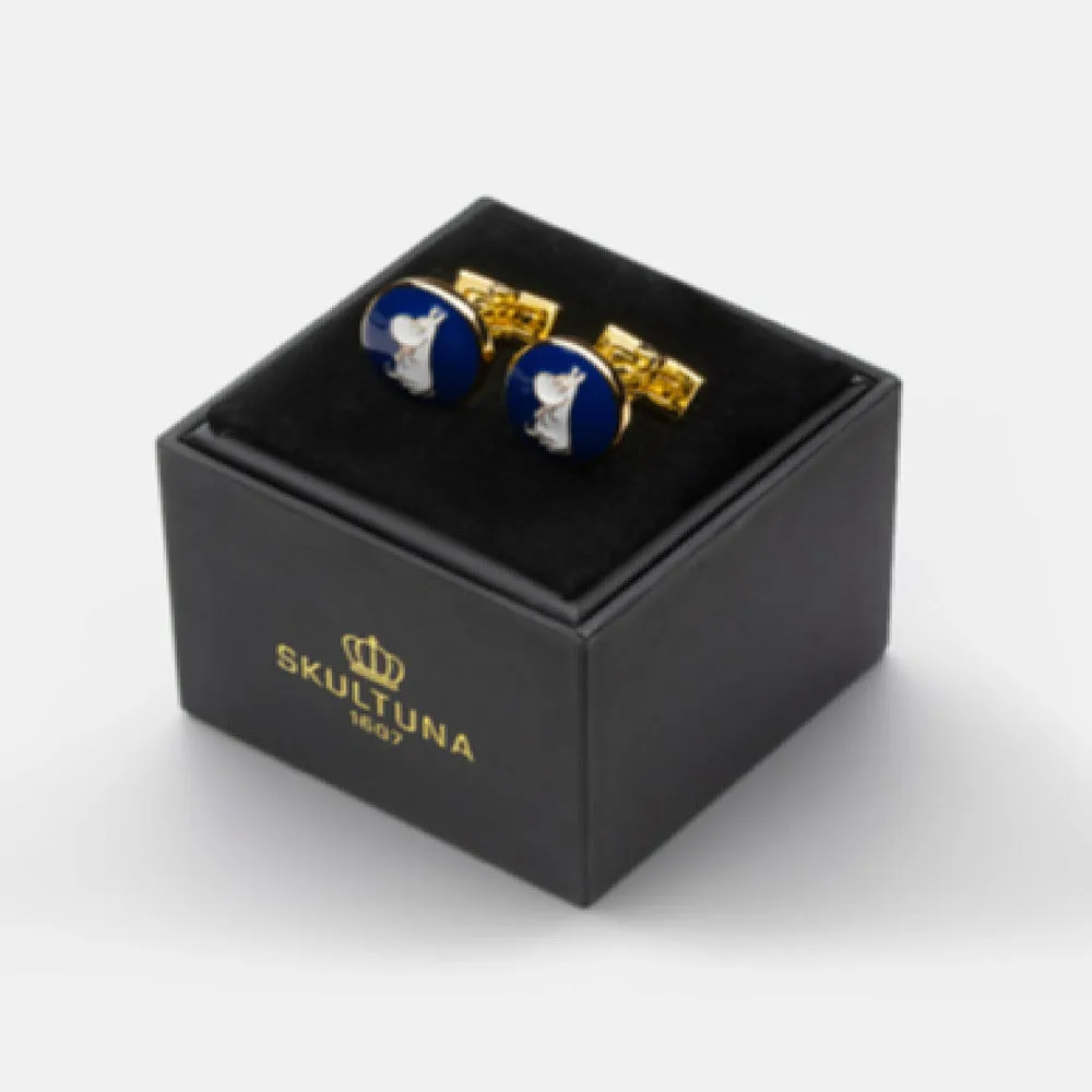 Moomin Cufflinks Moomintroll Blue - Skultuna